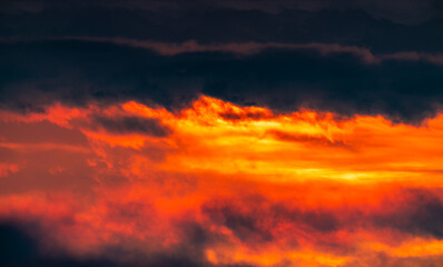 Fototapeta na wymiar Beautiful fiery dawn sky background
