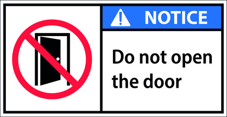 Notice sign keep Door closing,Draw from Vector Illustration.