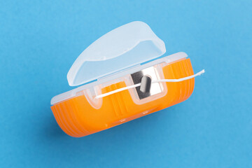 Top view of dental floss box