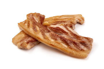 Grilled pork belly, isolated on white background