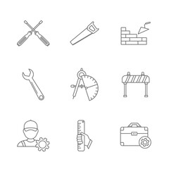 Fototapeta premium Set of Technical icon vector, Engineering simple icon template, Creative Setting icon design, Illustration