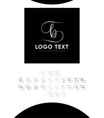 A delicate and distinct handwritten letter type A To Z sets  logo template, Vector logo for business and company identity 