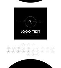 An incredibly distinct, delicate and timeless handwritten letter type A To Z sets logo template, vector logo for business and company identity 