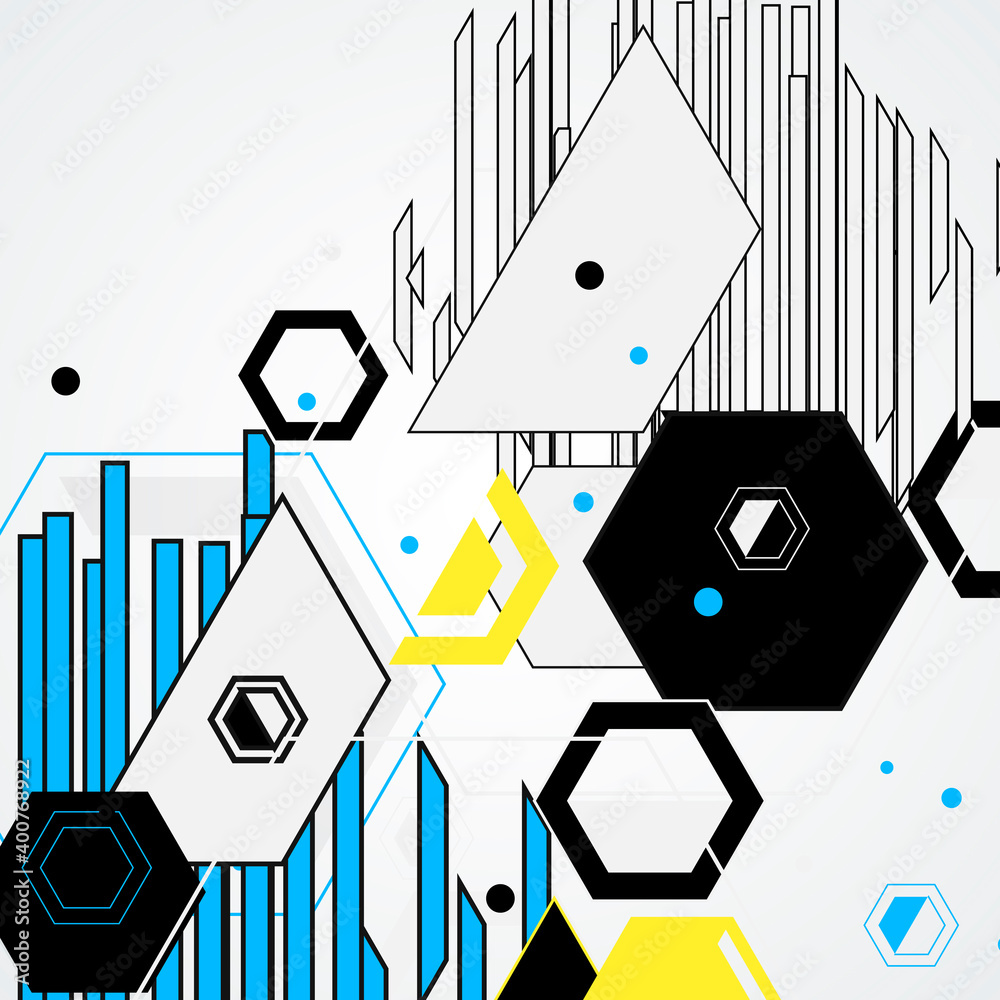 Poster modern geometrical abstract design. vector template background