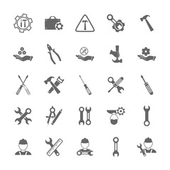 Set of Technical icon vector, Engineering simple icon template, Creative Setting icon design, Illustration