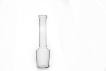 Long neck Glass on a white background