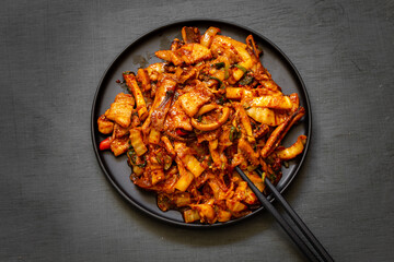 Korean Style Spicy Squid with Pork which is called Ohsambulgogi