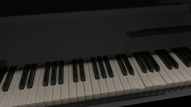 Piano Cover Opens And Keys Play