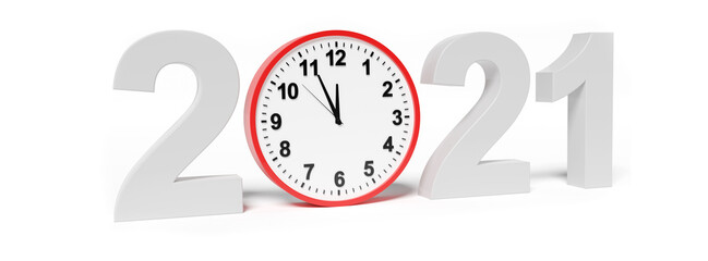 Happy New Year Background. Start in 2021. 3D illustration
