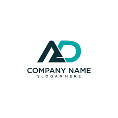 Fototapeta premium Letter Ad, attractive color modern vector logo, Premium Vector part 1