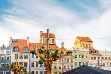 Fototapeta premium Warsaw, Poland - February 2, 2020: Warsaw Christmas Market, Poland