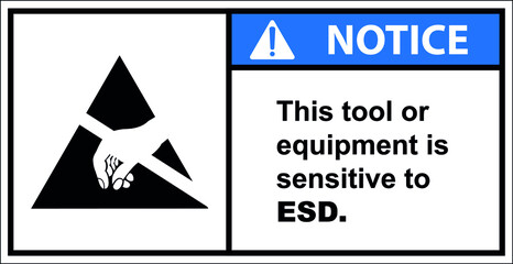 Notice This tool or equipment is sensitive to ESD.
