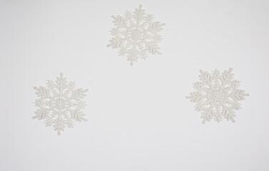 Christmas toys - snowflakes on a white background