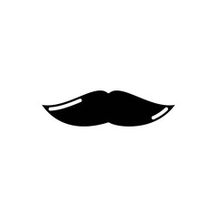 moustache icon solid style vector