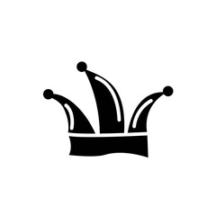 joker hat carnival icon solid style vector