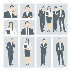 Business People Picture Placeholder Set