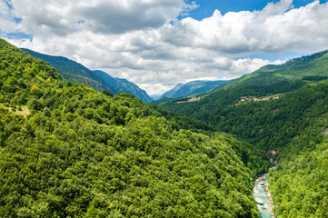 Naklejka premium View of The Tara River Canyon, Durmitor National Park, Montenegro