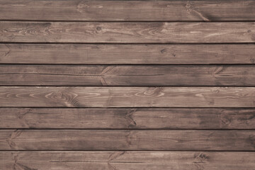 Cold tones of brown wooden background from natural planks for copy space.