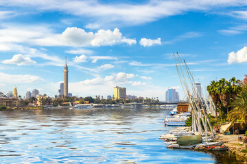 Obraz premium Sailboats in Cairo