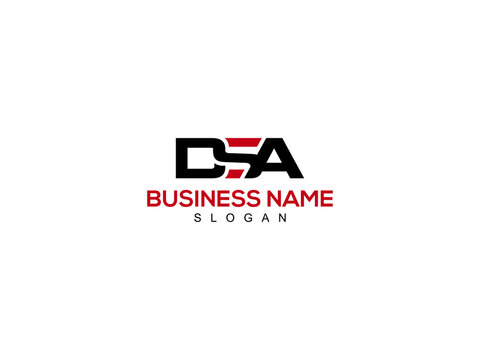 DSA Letter Logo, dsa logo icon vector stock
