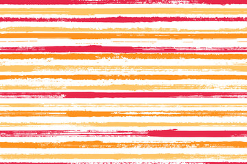 Pain brush stroke parallel lines vector seamless pattern. Classic summer fashion design. Scratchy