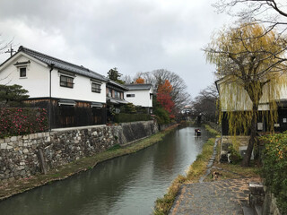 Fototapeta na wymiar Canal in the Omi Hachiman Town in Shiga, Japan