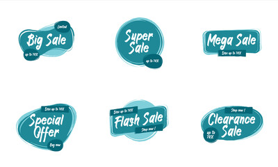 set of abstract sales promotion tags, label, sticker, banner, badge 