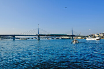 view on  Halic Metro Bridge, Istanbul