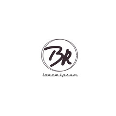 Fototapeta premium BR handwritten logo for identity