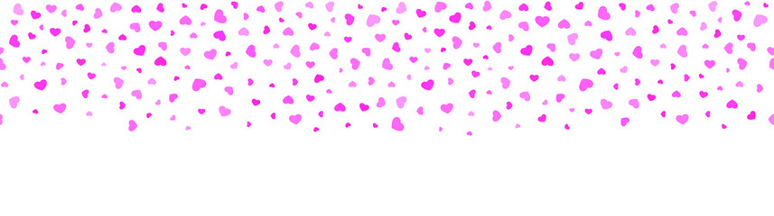 Seamless line of hearts for packaging, edging, framing and cornering.