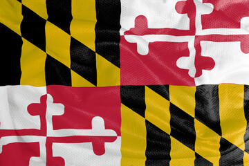 The Maryland flag is a flag that consists of the banner of George Calvert, baron of Baltimore and father of the founder of Maryland, Cecil Calvert.  - obrazy, fototapety, plakaty