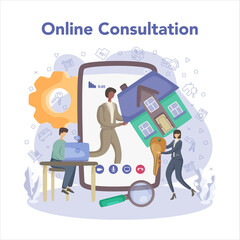 Qualified real estate agent or realtor online service or platform