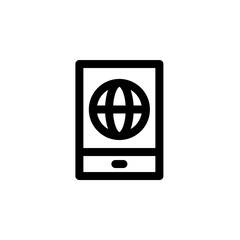 Mobile browser icon. Marketing icon. Vector