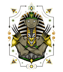 Egyptian culture design template for tshirt, clothing, apparel