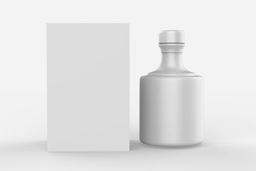 Matte Ceramic Bottle Mockup. Photo-realistic packaging mockup template with sample design. 3d illustration.