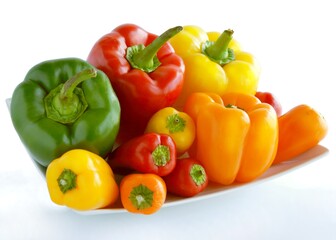 multicolor sweet peppers for eating,cooking or as frozen preserve