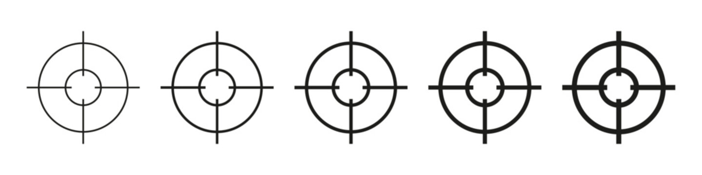 Set aim icon in trendy flat style isolated on white background.