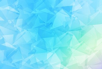 Fototapeta premium Light Blue, Green vector abstract mosaic pattern.