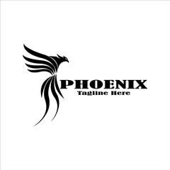 Phoenix bird abstract luxury Vector template