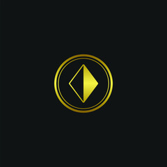 Fototapeta premium Illustration ace play card game luxury concept sign logo design template