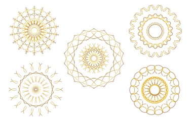 金色　幻想的な模様　結晶　アブストラクト　素材　～色違いもあります～