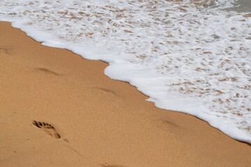 footprints on the sand