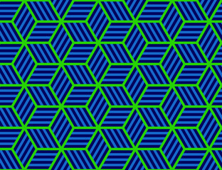 Seamless abstract pattern from geometric hexagonal shapes