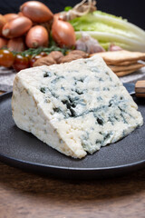 Cheese collection, French blue cheese roquefort from grotten of Roquefort-sur-Soulzon, France