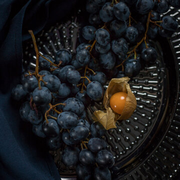 grapes and phisalis 