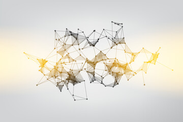Geometric graphic background molecule and communication. Minimalism chaotic illustration. Concept of the science, chemistry, biology, medicine. Background Technology connecting dots and line.
