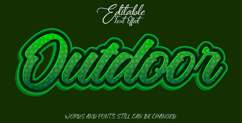 editable text effect outdoor
