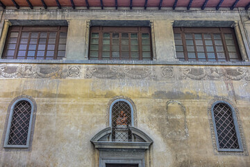 Baroque architecture in Florence: Church San Giuseppe (Chiesa di San Giuseppe, from 1519), Roman Catholic Church located on Via San Giuseppe. Florence, Tuscany, Italy.