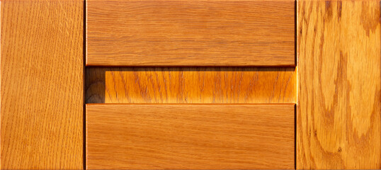 Wood frame. Solid oak with natural wood grain patterns