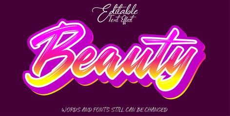 editable text effect beauty